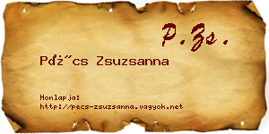 Pécs Zsuzsanna névjegykártya