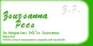 zsuzsanna pecs business card